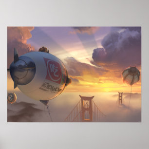 Poster Big Hero Space Ship and Bridge