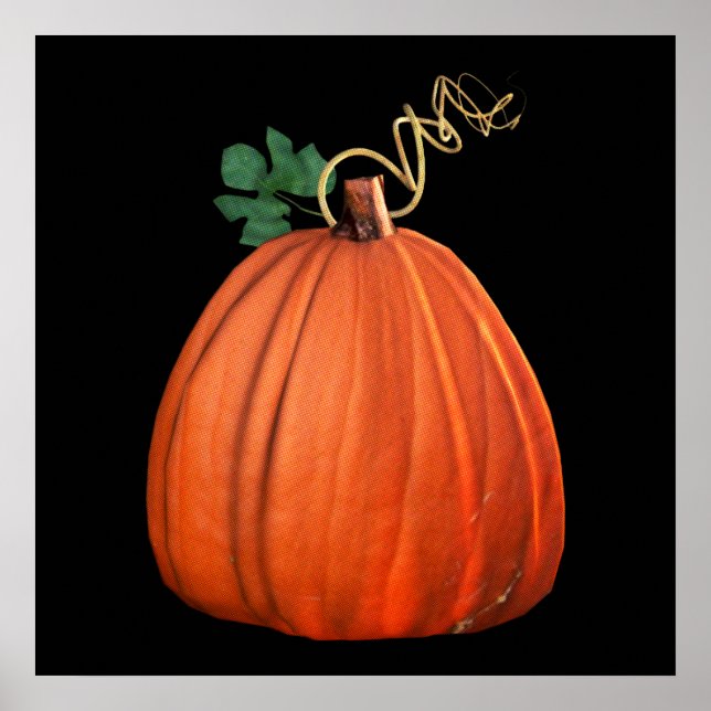 Poster Big Orange Whimsical Citrouille (Devant)