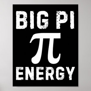 Poster Big Pi Energy Funny Pi Day Math 3.14 Spiral Pi Sym