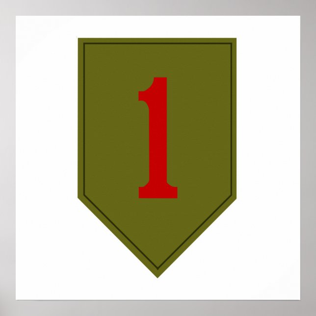 Poster Big Red One, patch 1er ID (Devant)