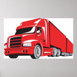 Poster Big Red Truck