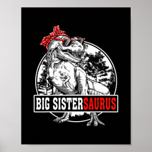 Poster Big Sistersaurus T Rex Dinosaures Drôle Saurus
