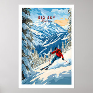 Poster Big Sky Ski Print 1