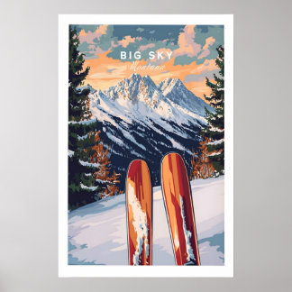 Poster Big Sky Wall Art Ski Print 1