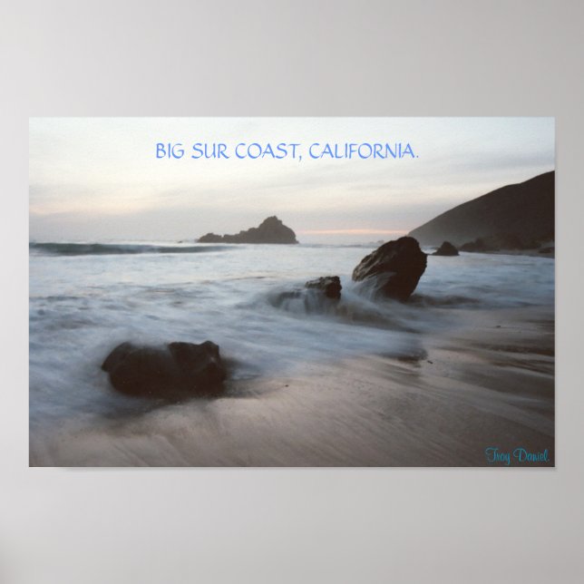 Poster Big Sur Coast, Californie. (Devant)