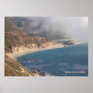 Poster Big Sur Rocky Beach