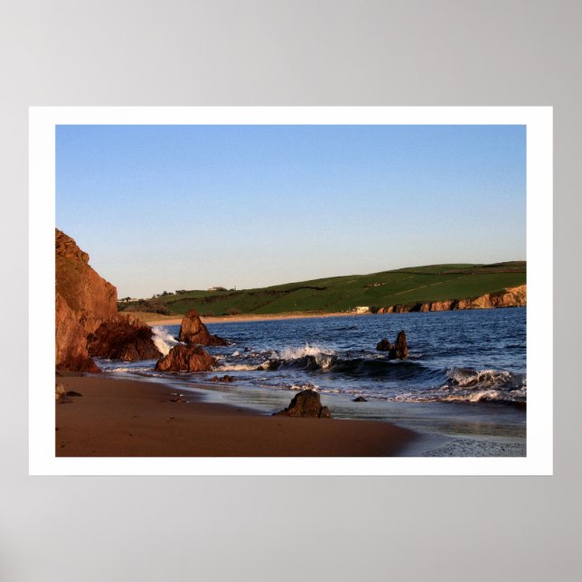 Poster Bigbury On Sea Beach Coast Prints (Devant)