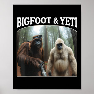 Poster Bigfoot &amp; Yéti Sasquatch drôle de Bigfoot Vlog