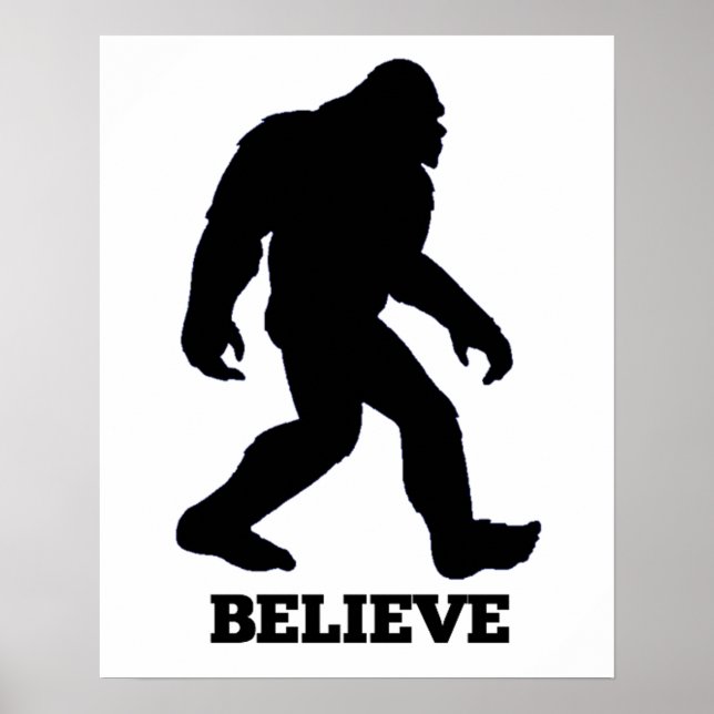 Poster Bigfoot CROYEVE Poster! Sasquatch (Devant)