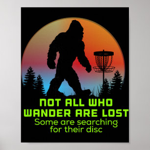 Poster Bigfoot Disc Golf Sasquatch Chain Tosser Drôle Gra