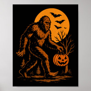 Poster Bigfoot Halloween Sasquatch 