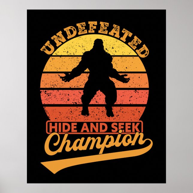 Poster Bigfoot Invaincu Cachez Et Cherchez Champion (Devant)