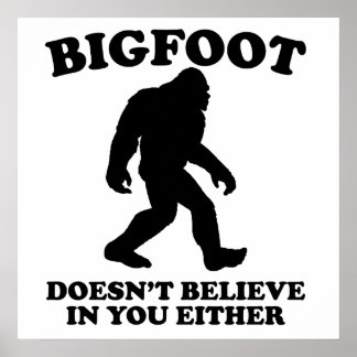 Poster Bigfoot ne croit pas en vous non plus