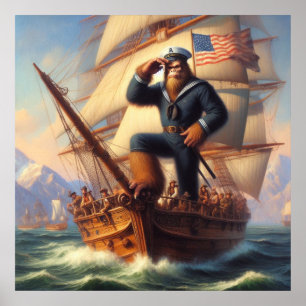 Poster Bigfoot Sailor