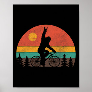 Poster Bigfoot Vélo Tout Terrain Drôle Mtb Cyclisme Vélo