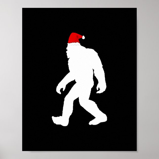 Poster bigfoot yeti sasquatch laide pull de noël (Devant)