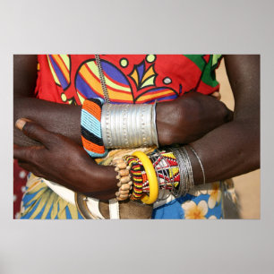 Poster Bijoux de Samburu au Kenya, Afrique