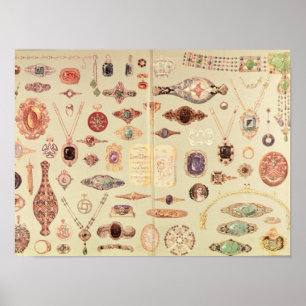 Poster Bijoux du "catalogue de Tiffany", 1890