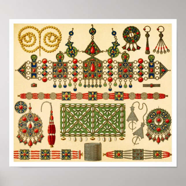 Poster Bijoux du peuple Kabyle en Algérie (Devant)