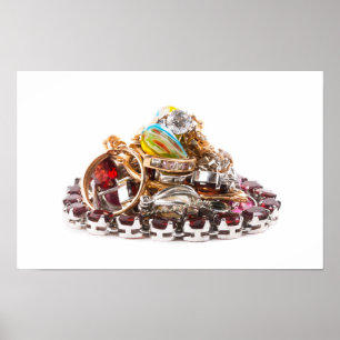 Poster Bijoux en blanc