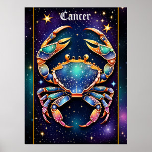 Poster Bijoux Galaxie Zodiaque Cancer