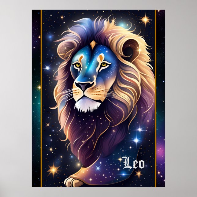 Poster Bijoux Galaxy Zodiac Leo (Devant)