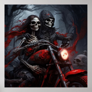 Poster Biker au Charme Rebelle