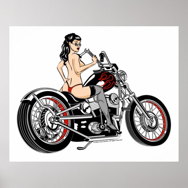 Poster Biker Babe (Devant)