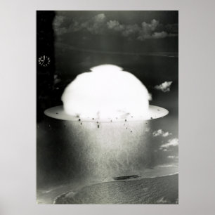 POSTER BIKINI ATOLL HYDROGÈNE BOMBE TEST 1946