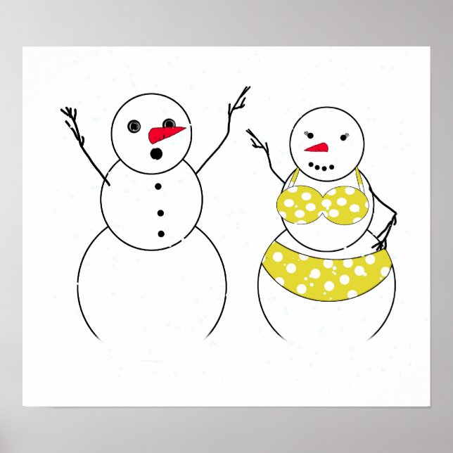 Poster Bikini Time Snowmen (Devant)