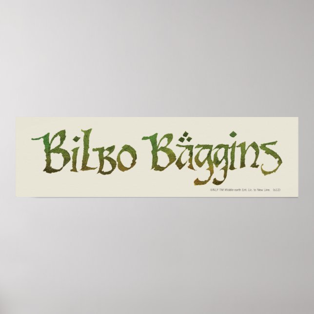 Poster BILBO BAGGINS™ Textured (Devant)