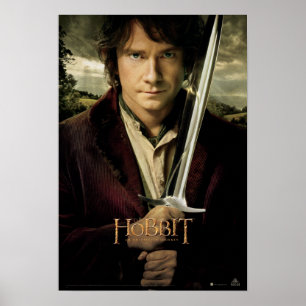 Poster BILBO BAGGINS™ with Sword