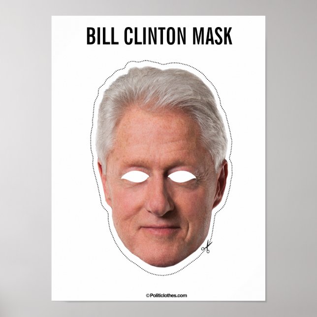 Poster Bill Clinton Mask Cutout (Devant)