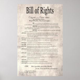 POSTER BILL DES DROITS DES ÉTATS-UNIS 2