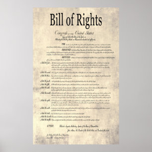 POSTER BILL DES DROITS DES ÉTATS-UNIS 4