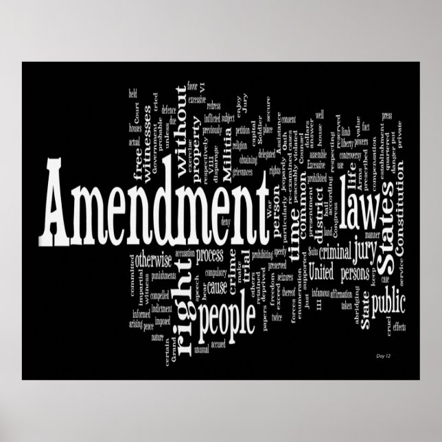 Poster Bill of Rights Word Cloud (Devant)