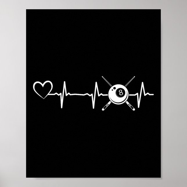 Poster Billard Billard Billard Billard Coeur de battement (Devant)