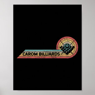 Poster Billard Carom Retro Lecteur Vintage Bande Film