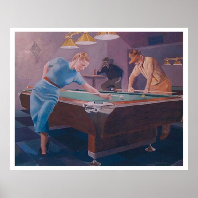 Poster Billard Dame (Devant)