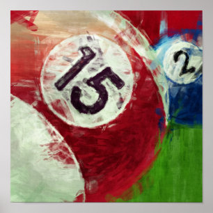 Poster Billard d'art Abstrait 15 2