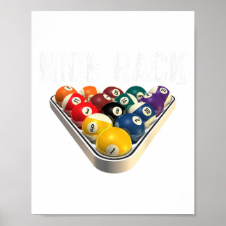 Poster Billard de piscine amusant Nice Rack Tee