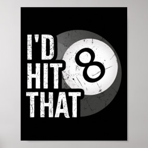 Poster Billard Drôle Id Touché Ce Joueur De Billard 8 Hui