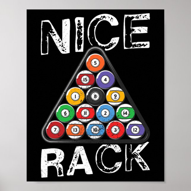 Poster Billard Nice Rack Pool Billard Humour (Devant)
