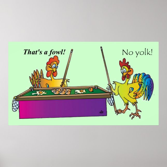 Poster Billard poulet (Devant)