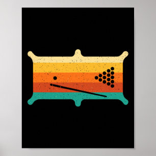 Poster Billard rétros - Joueur de jeu sportif Vintage