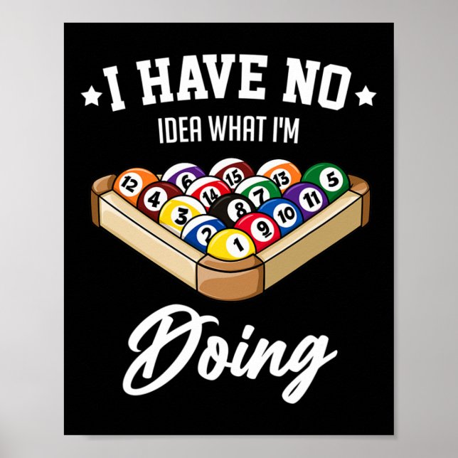 Poster Billard Snooker Pool Joueur Sport Competit (Devant)