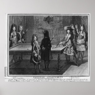 Poster Billards de jeu de Louis XIV avec son frère