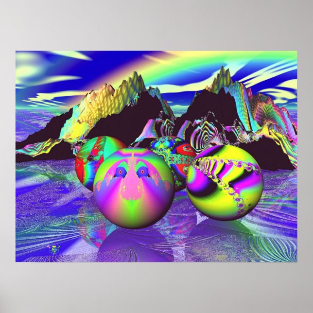 Poster Billards fractaux (Devant)