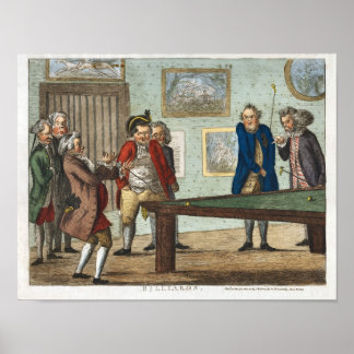 Poster Billards vintages Imprimer Caricatures primées Pos