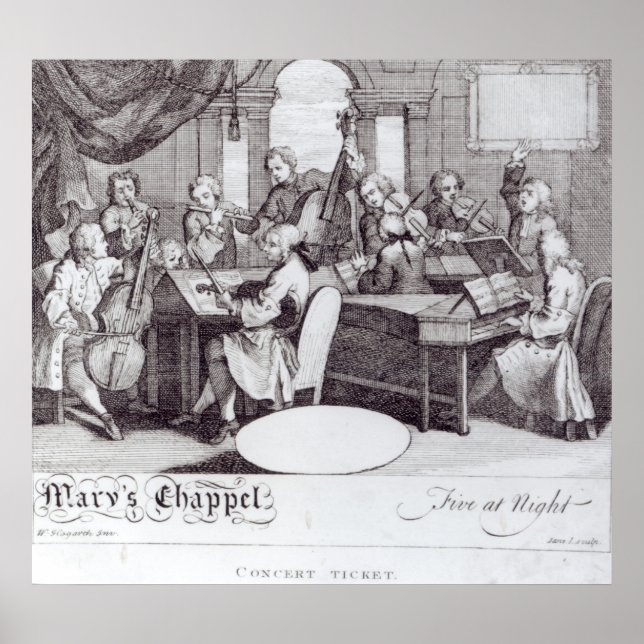 Poster Billet concert pour la chapelle Marie (Devant)